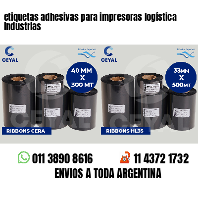 etiquetas adhesivas para impresoras logística  industrias
