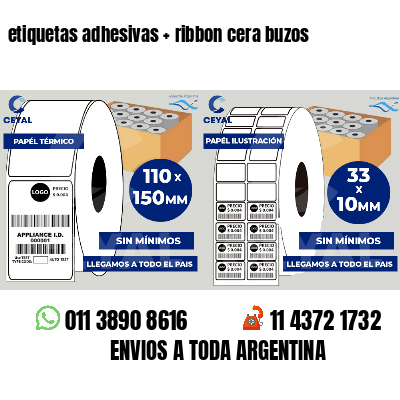 etiquetas adhesivas ribbon cera buzos