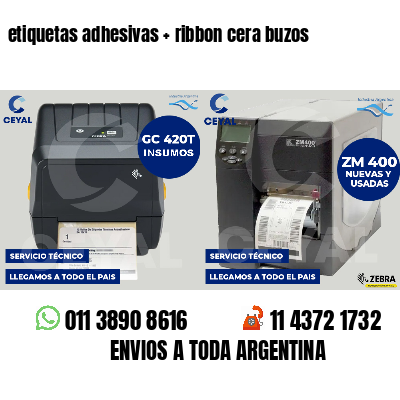 etiquetas adhesivas ribbon cera buzos
