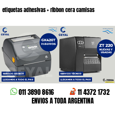 etiquetas adhesivas ribbon cera camisas