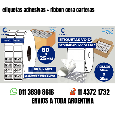 etiquetas adhesivas ribbon cera carteras