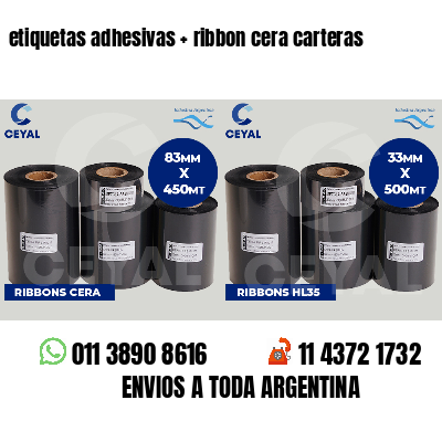 etiquetas adhesivas ribbon cera carteras