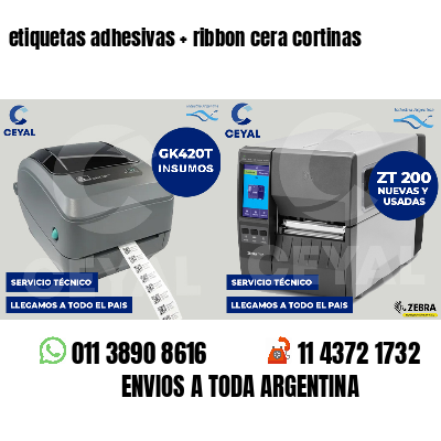 etiquetas adhesivas   ribbon cera cortinas