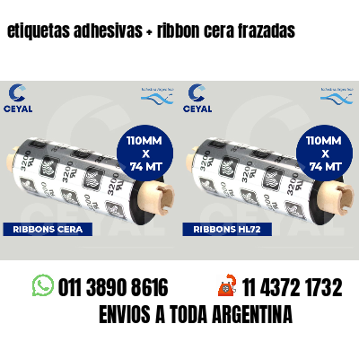 etiquetas adhesivas   ribbon cera frazadas