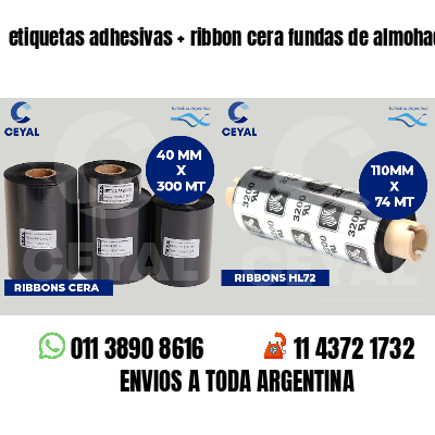 etiquetas adhesivas ribbon cera fundas de almohadas