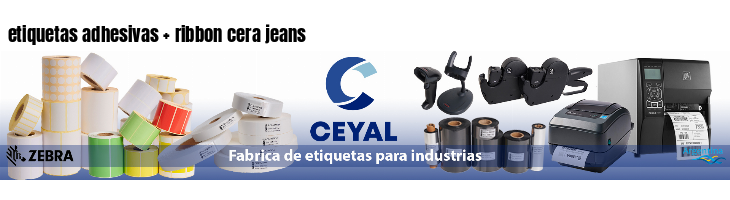 etiquetas adhesivas ribbon cera jeans