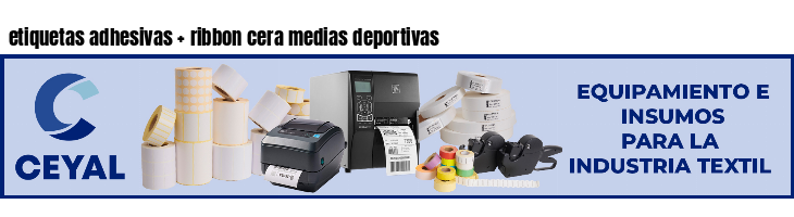 etiquetas adhesivas ribbon cera medias deportivas
