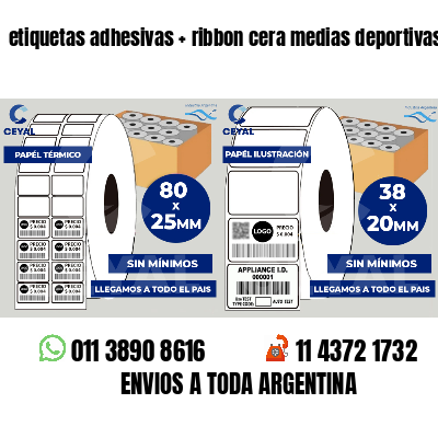 etiquetas adhesivas ribbon cera medias deportivas