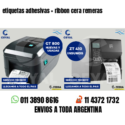 etiquetas adhesivas ribbon cera remeras