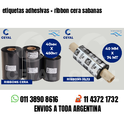 etiquetas adhesivas ribbon cera sabanas