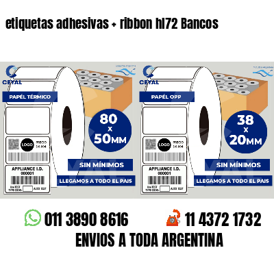 etiquetas adhesivas ribbon hl72 Bancos