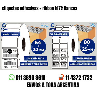etiquetas adhesivas ribbon hl72 Bancos