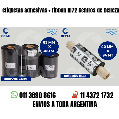 etiquetas adhesivas ribbon hl72 Centros de belleza