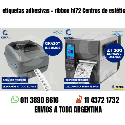 etiquetas adhesivas   ribbon hl72 Centros de estética