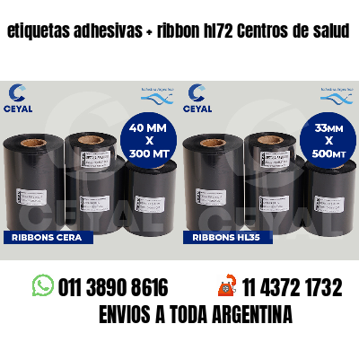 etiquetas adhesivas ribbon hl72 Centros de salud