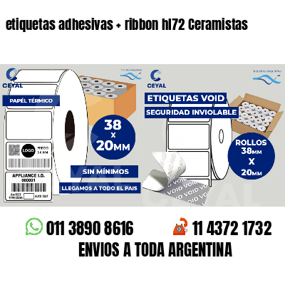 etiquetas adhesivas ribbon hl72 Ceramistas