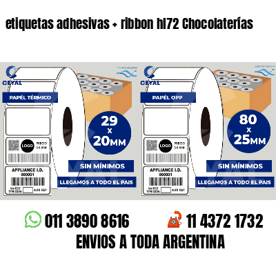 etiquetas adhesivas   ribbon hl72 Chocolaterías
