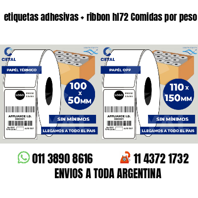 etiquetas adhesivas ribbon hl72 Comidas por peso
