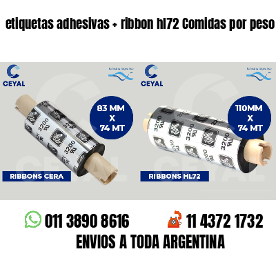 etiquetas adhesivas ribbon hl72 Comidas por peso