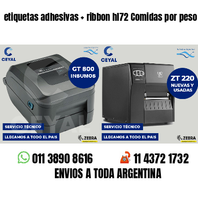 etiquetas adhesivas ribbon hl72 Comidas por peso