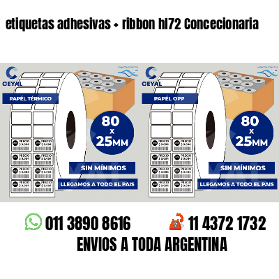 etiquetas adhesivas ribbon hl72 Concecionaria