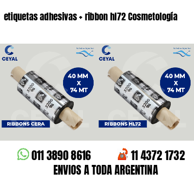 etiquetas adhesivas ribbon hl72 Cosmetología