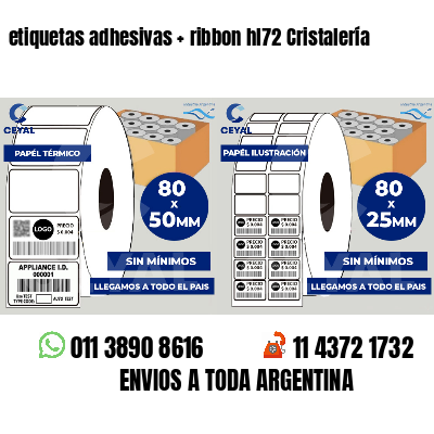 etiquetas adhesivas ribbon hl72 Cristalería