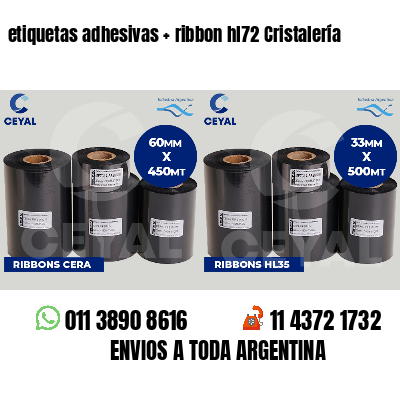 etiquetas adhesivas ribbon hl72 Cristalería
