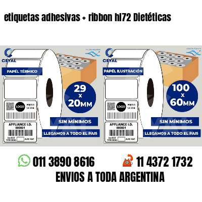 etiquetas adhesivas ribbon hl72 Dietéticas