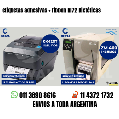 etiquetas adhesivas   ribbon hl72 Dietéticas
