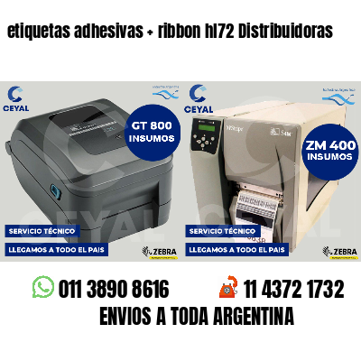 etiquetas adhesivas   ribbon hl72 Distribuidoras