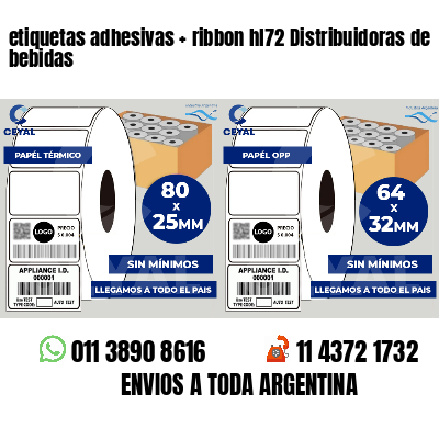 etiquetas adhesivas ribbon hl72 Distribuidoras de bebidas