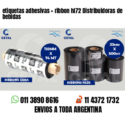 etiquetas adhesivas   ribbon hl72 Distribuidoras de bebidas
