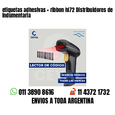 etiquetas adhesivas ribbon hl72 Distribuidores de indumentaria