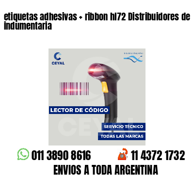 etiquetas adhesivas ribbon hl72 Distribuidores de indumentaria