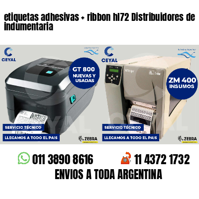 etiquetas adhesivas   ribbon hl72 Distribuidores de indumentaria