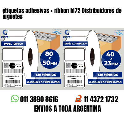 etiquetas adhesivas ribbon hl72 Distribuidores de juguetes