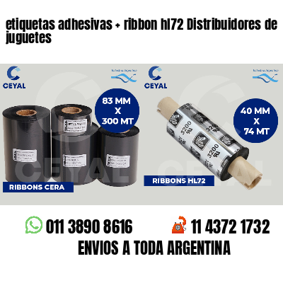 etiquetas adhesivas ribbon hl72 Distribuidores de juguetes