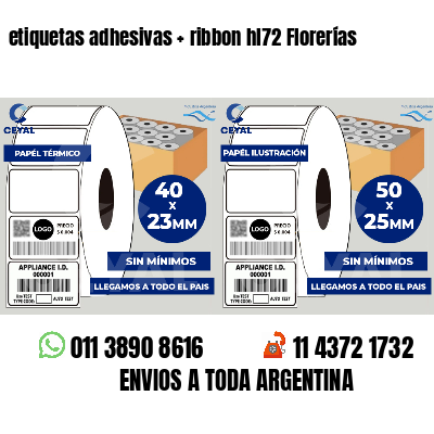 etiquetas adhesivas ribbon hl72 Florerías
