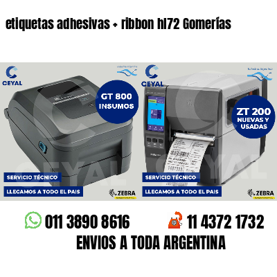 etiquetas adhesivas   ribbon hl72 Gomerías