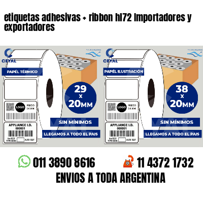 etiquetas adhesivas   ribbon hl72 Importadores y exportadores