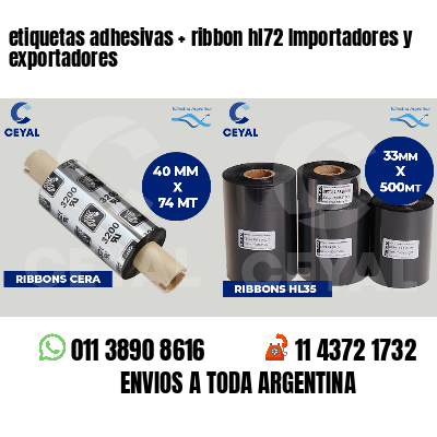 etiquetas adhesivas   ribbon hl72 Importadores y exportadores