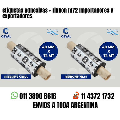 etiquetas adhesivas ribbon hl72 Importadores y exportadores