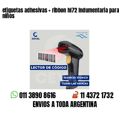 etiquetas adhesivas ribbon hl72 Indumentaria para niños
