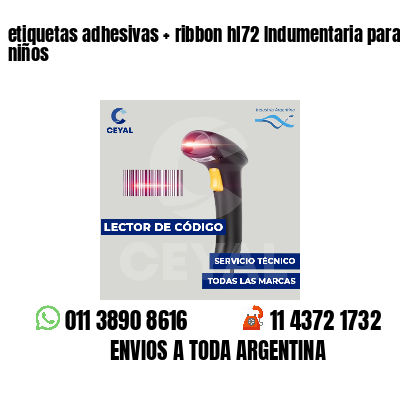 etiquetas adhesivas ribbon hl72 Indumentaria para niños