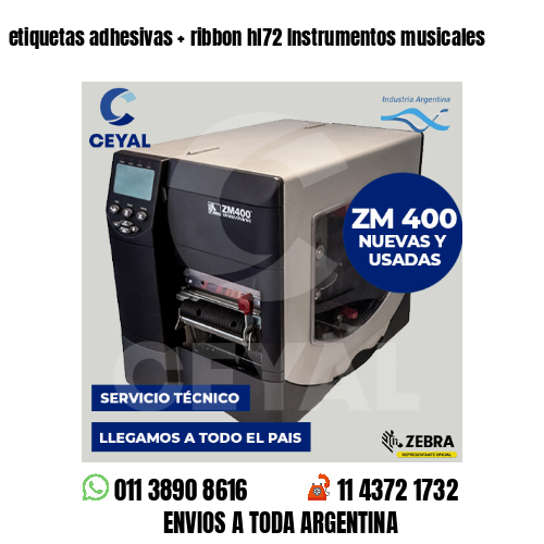 etiquetas adhesivas   ribbon hl72 Instrumentos musicales