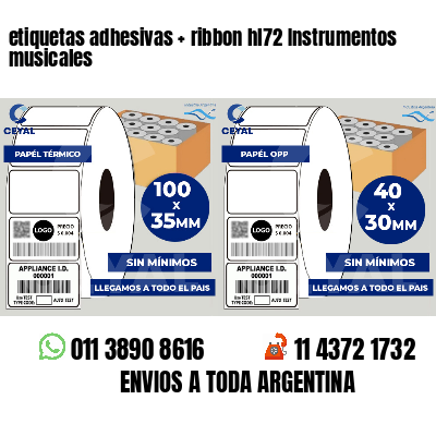 etiquetas adhesivas   ribbon hl72 Instrumentos musicales