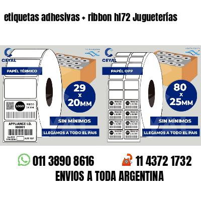 etiquetas adhesivas ribbon hl72 Jugueterías