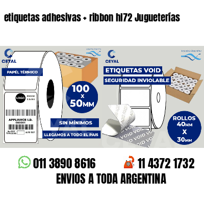 etiquetas adhesivas   ribbon hl72 Jugueterías