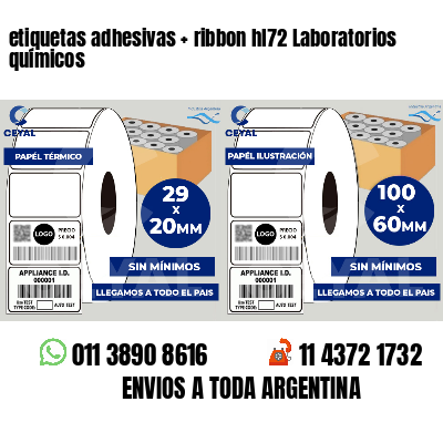 etiquetas adhesivas ribbon hl72 Laboratorios químicos